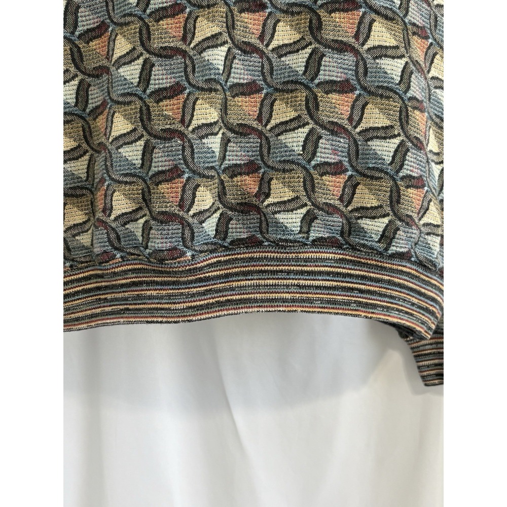 Jhane Barnes Vintage Geometric Textured Knot Crewneck Sweater  W Small - Picture 2 of 8